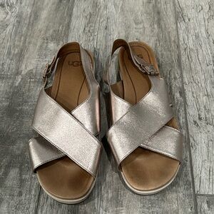 EUC Rose Gold Ugg Sandals